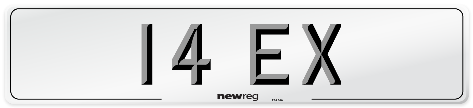 14 EX Number Plate from New Reg